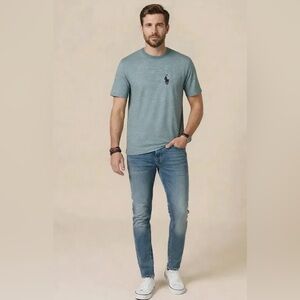 Polo Ralph Lauren XXL Blue Purple Pony Classic Tee